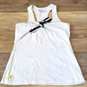 L'oeuf Poche racer back front tie tennis tank top size small